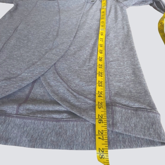 Lululemon Rulu Rally Wrap Jacket Heathered Graphite Purple Size 8 - Picture 13 of 16